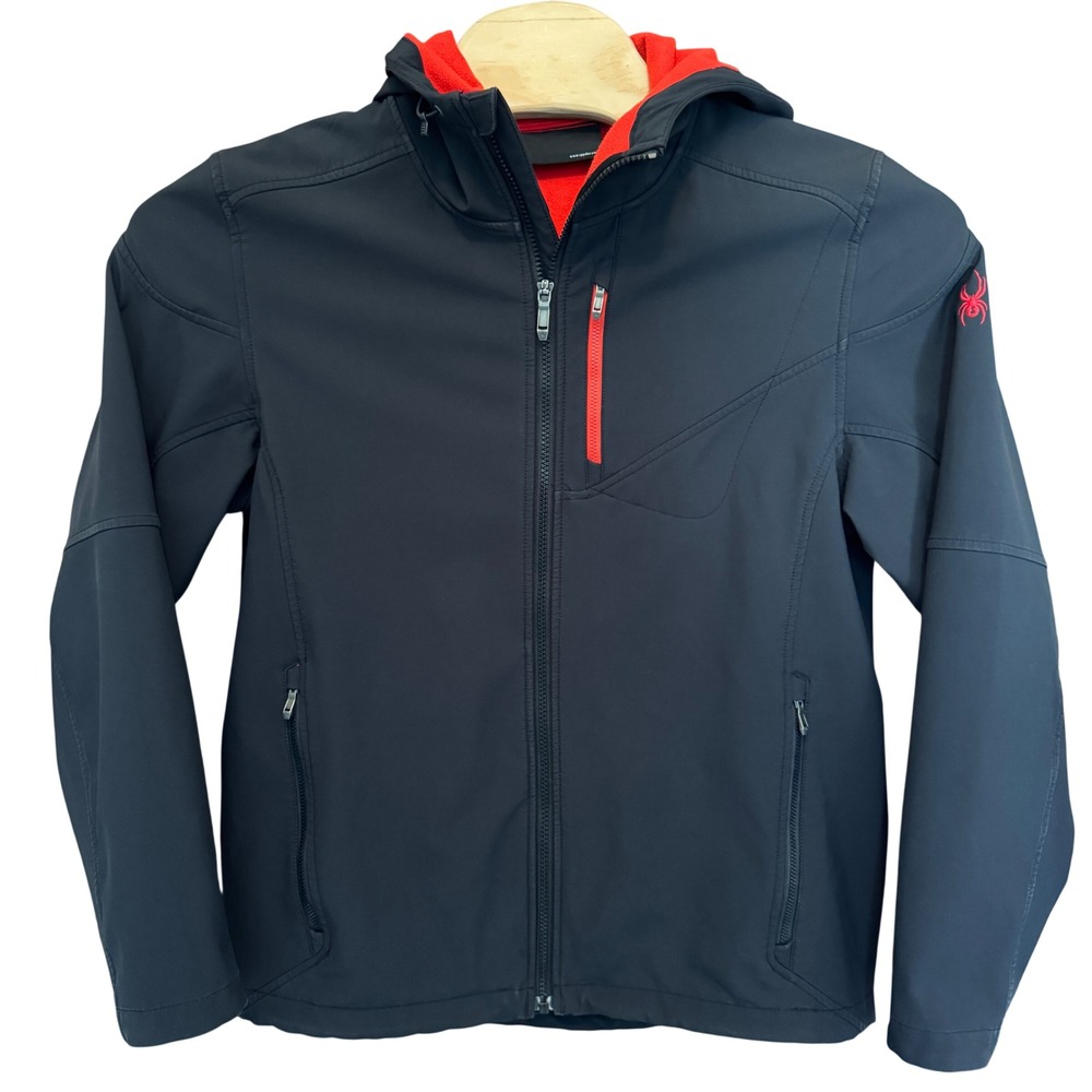 Spyder Patsch Softshell Hooded Jacket Mens M Fleece Lined Gorpcore Winter Ski